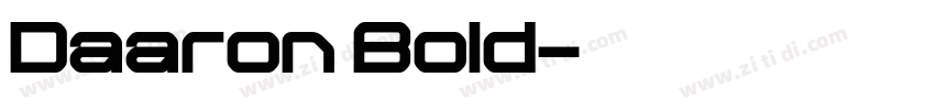 Daaron Bold字体转换